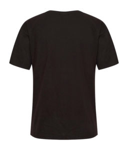 camiseta manga corta negra nave rosa
